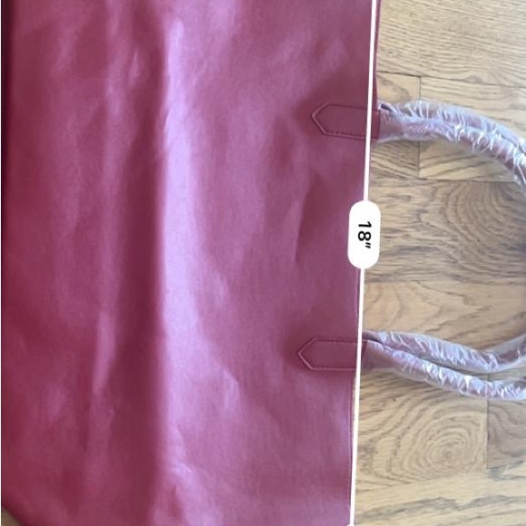 Bloomingdales Signature Red Tote w/ Leopard Lining (reversible) - Picture 6 of 6